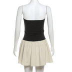 Slim Fold Bodycon Backless Dress Off Shoulder Splice Mini Elegant Summer Evening Style