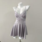 Dreamy Ice Silk With Lace Suspender Detail