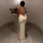Backless Maxi Sundress With Spaghetti Straps