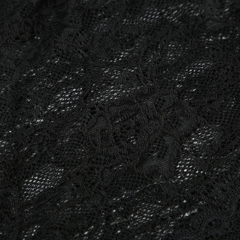 Elegant Lace Flora Halter Crop Top With Sheer Panel Lightweight Sleeveless Tank
