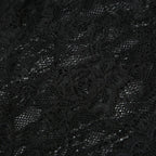 Elegant Lace Flora Halter Crop Top With Sheer Panel Lightweight Sleeveless Tank