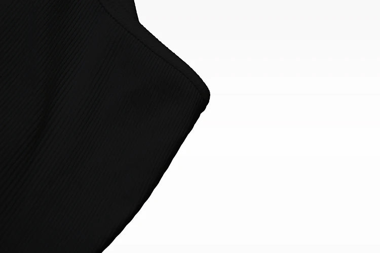 Off Shoulder Metal Buckle Tank Top For Women High Stretch Body Skimming Street Style