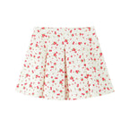 Floral Print Tank Top And Mid Waist Pleated Mini Skirt Two-piece Set