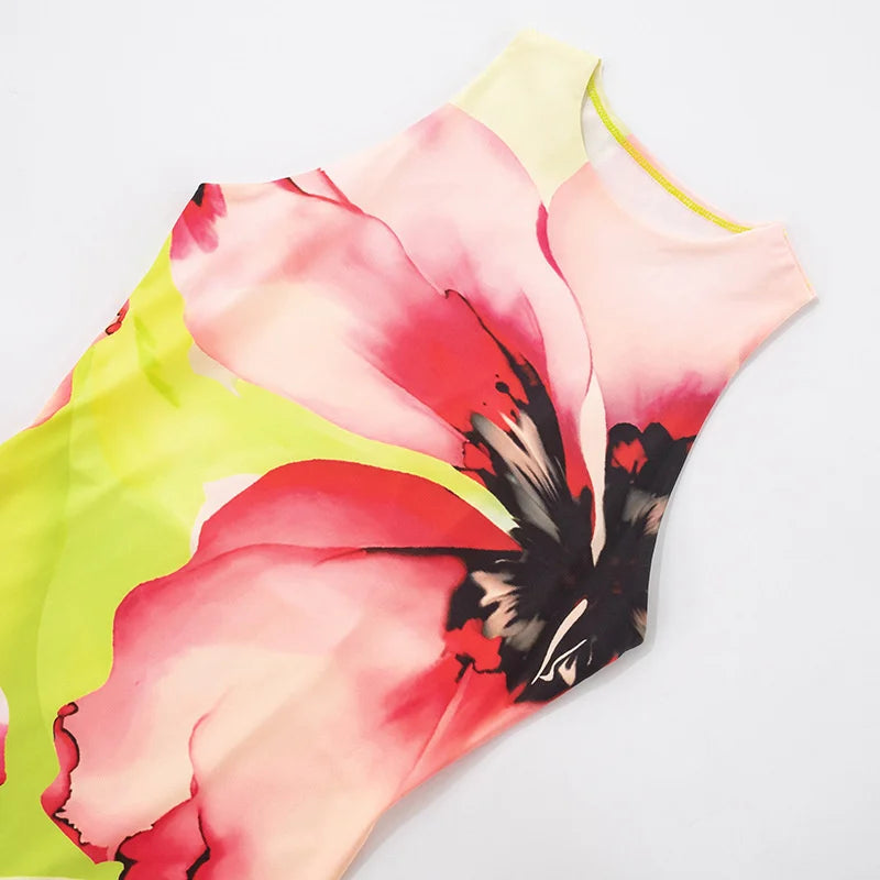 Floral Sleeveless Maxi Dress