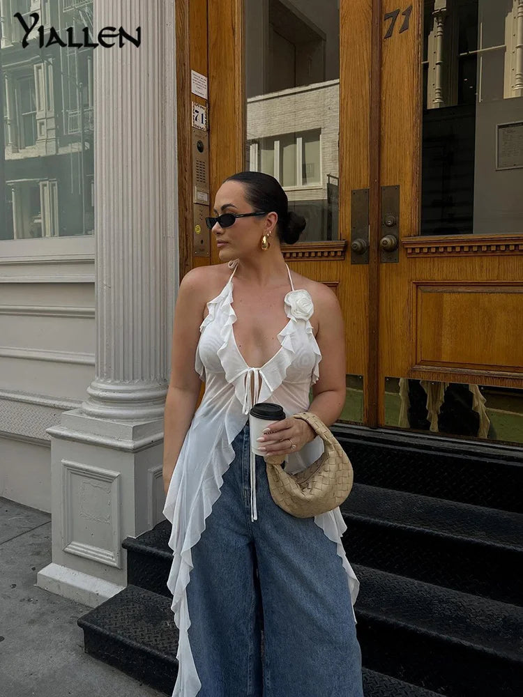 Tassel Halter Sleeveless Top