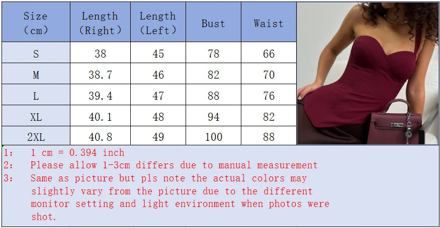 Burgundy One Shoulder Corset Top With Lace Up Back And Asymmetrical Hem Clubwear Night Out