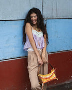 Lace Strap Boho Camisole Top Sheer Cotton Rayon Sleeveless