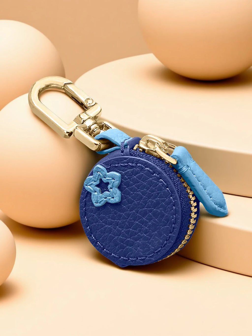 Mini Blueberry PU Leather Pendant Coin Purse Keychain Charm