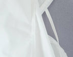 Wave Edged White Camis Sexy Bow V Neck Cotton Slim Crop Top