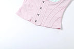 Sweet Romance Patchwork Lace Camisole With Soft Neckline