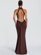 Backless Sleeveless Maxi Dress Elegant Bodycon