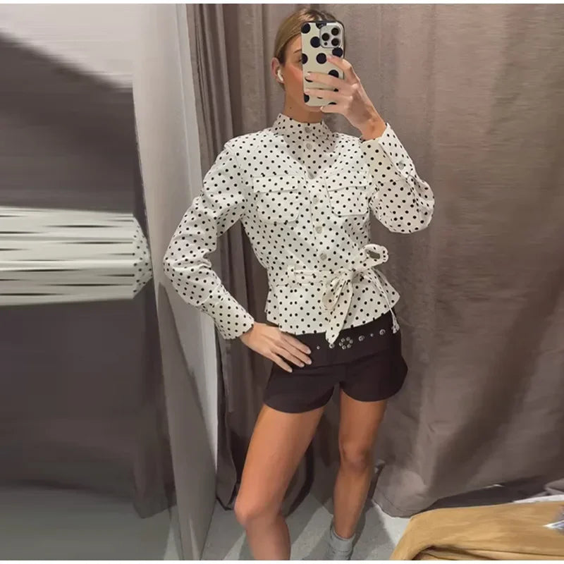 Capri Set With Lace Up Stand Collar Jacket And High Waist Pencil Pants Two Piece Outfit