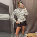 Capri Set With Lace Up Stand Collar Jacket And High Waist Pencil Pants Two Piece Outfit