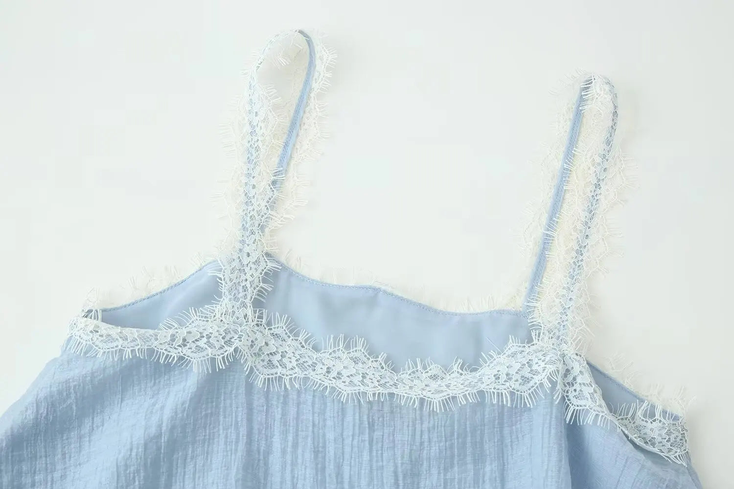 Patchwork Lace Camisole Top And Midi Skirt Set