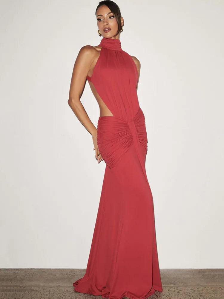 Evening Elegant Backless Halter Body-con Dress