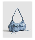 Urban Minimalist Women's Shoulder Bag in PU Leather With Zipper