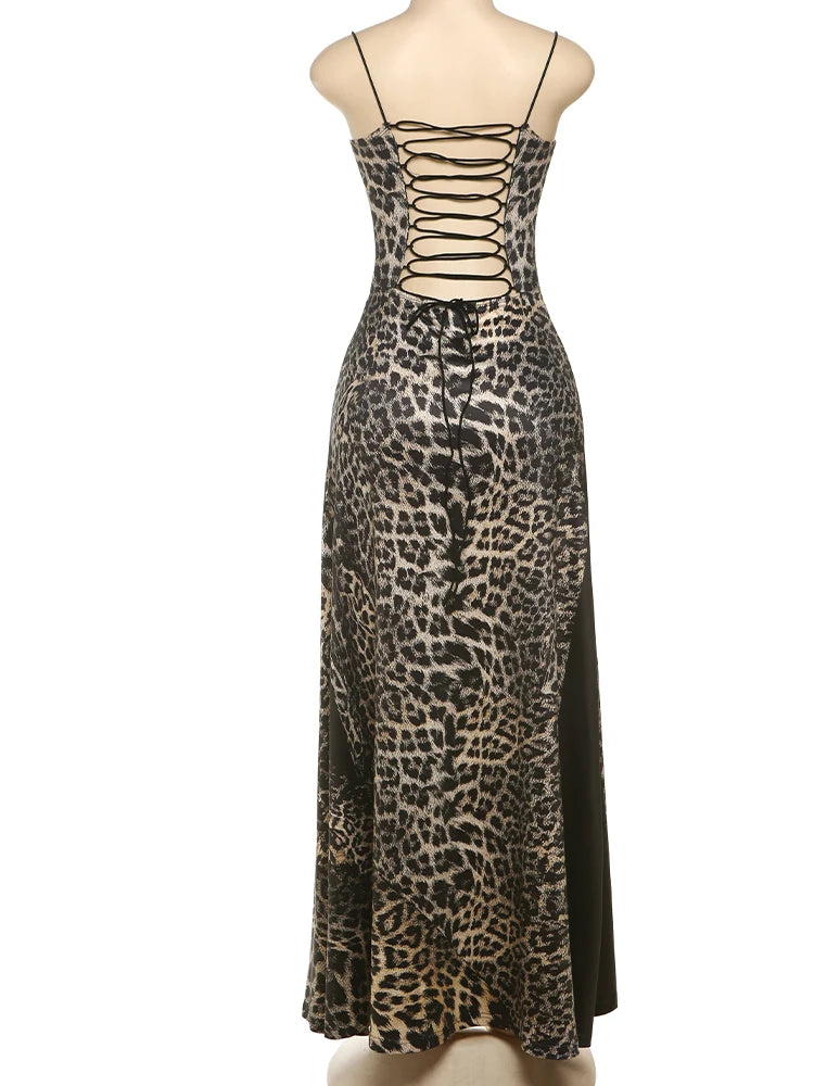 Backless Shirred Mesh Patchwork Dress Sleeveless
