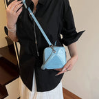 Mini Box PU Leather Crossbody Bag With Short Handle Phone Friendly Compact