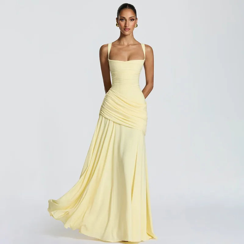 Backless High Waisted Dress