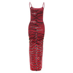 Red Backless Maxi Dress Sleeveless