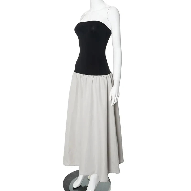 Slim Fold Bodycon Backless Dress Off Shoulder Splice Mini Elegant Summer Evening Style