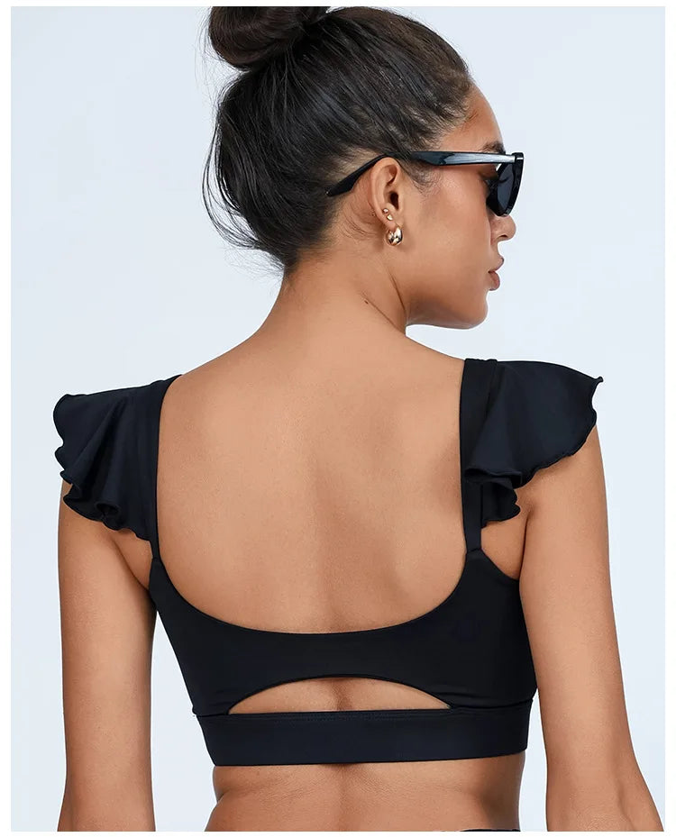 Yoga Gym Wear Woman Women's Chest-Wrapped Nude Feel Quick-Drying Beauty Back High Waist Vest Sports Workout