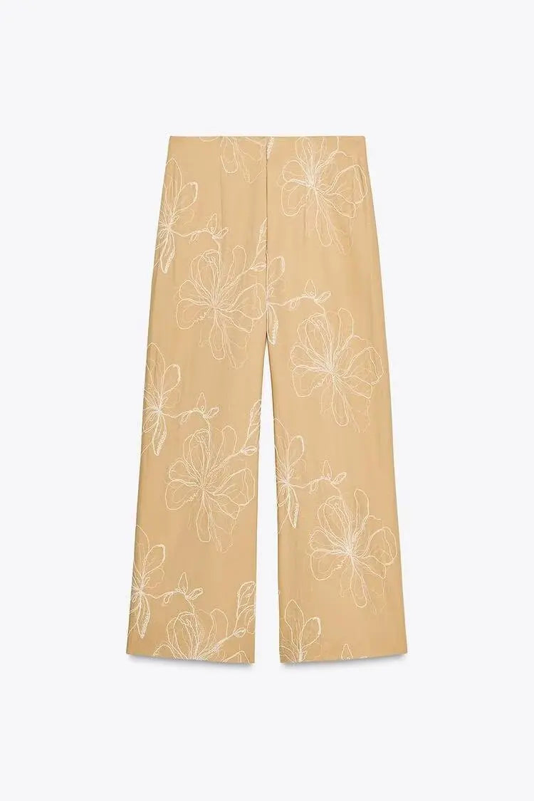Cotton Two Piece Set For Women With Vest And Ankle Length Trousers