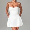 Women's Sexy Backless Suspender High-waist Dress