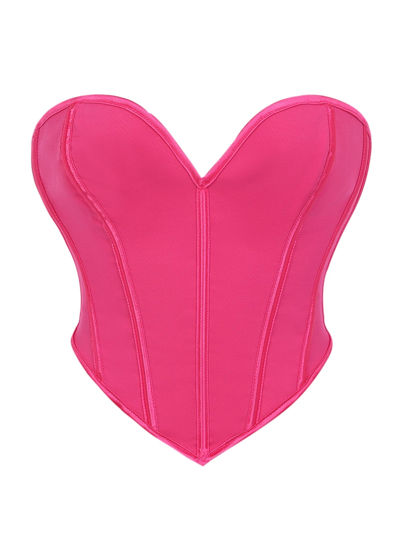 V Neck Matte Strapless Corset Top For Sleek Shaping