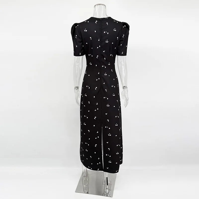 Sexy Hollow Lace High Waist Dress