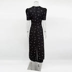 Sexy Hollow Lace High Waist Dress