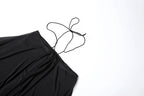 Halter Bodycon Dress With Asymmetrical Hem Backless
