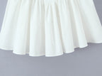 Backless Halter Embroidered White Dress For Women Elegant A Line Mini Dress
