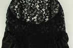 Elegant Lace Patchwork Sleeveless Dress For Women Chic Sheath Style With Hip Wrap