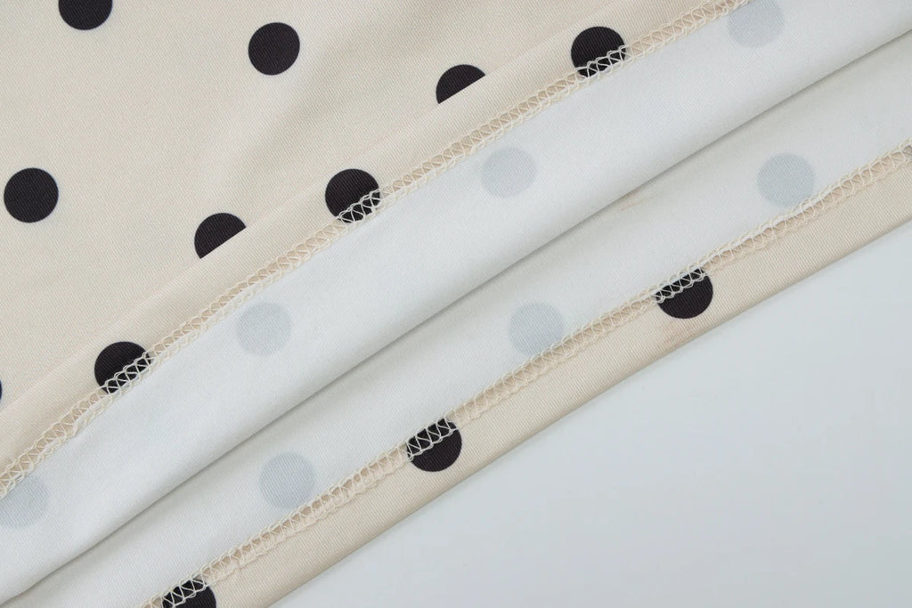 Polka Dot O Neck Crop Tank For Women