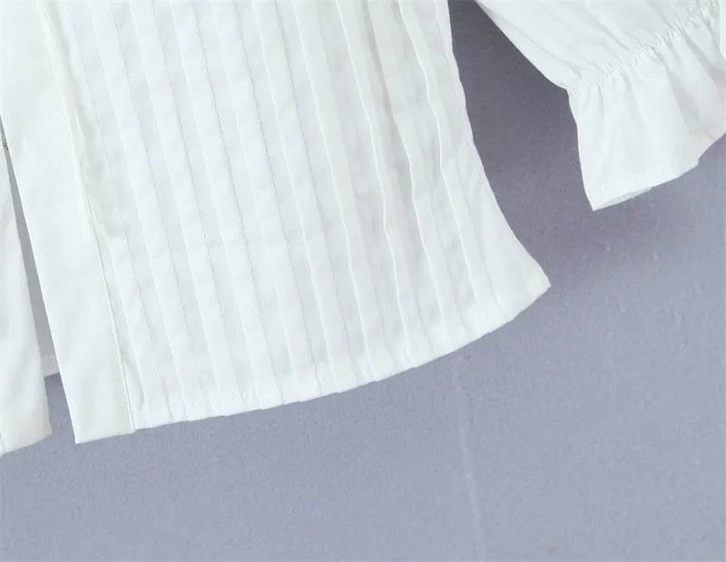 White Blouse With Peter Pan Collar Tie