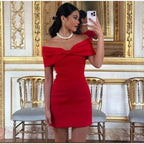 Bow Strapless Mini Backless Bodycon Dress