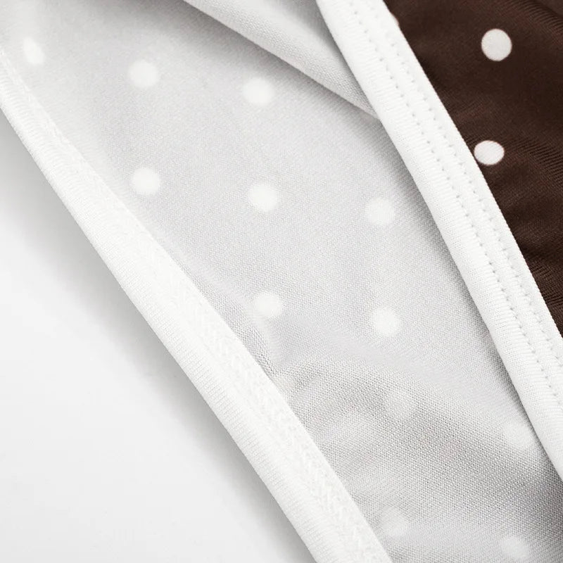 Polka Dot Strapless Playsuit For Women Backless Slim Fit Romper