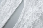Lace Up See Through Cardigan Top With Ruffle Lace Trim For Women Elegant Retro Inspired Party Top