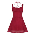 Polka Dot A Line Mini Dress With Ruched Strapless Backless Silhouette