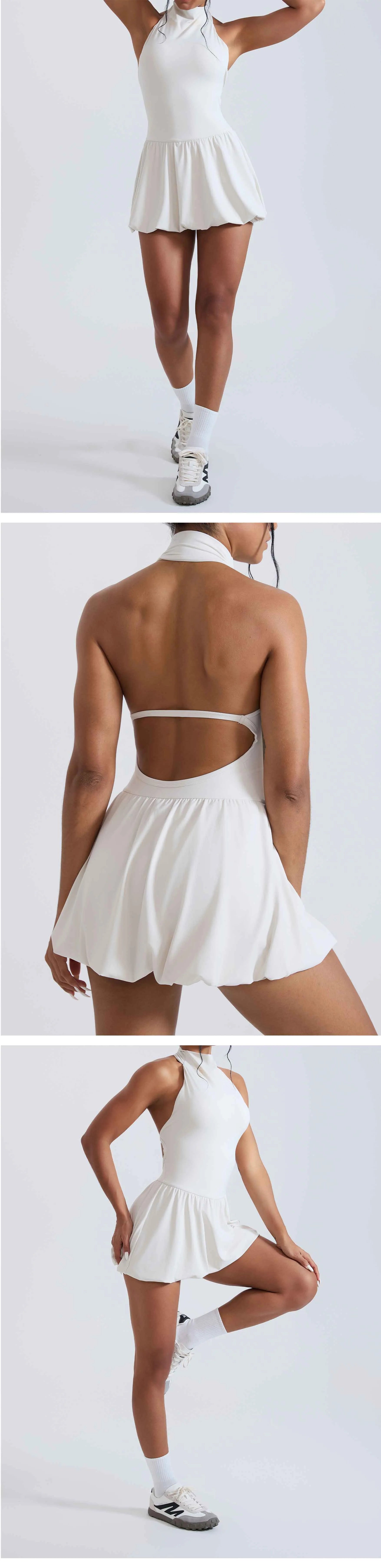 Effortless High Neck Athletic Set For Women Quick Dry Golf And Tennis Dress With Fluffy Comfort