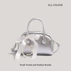 Bowknot PU Leather Crossbody Bag For Women Harajuku Style