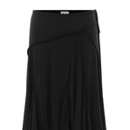 Backless Halter Wrap Sleeveless Top Deep V-Neck Gathered Hem Set