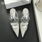 Sparkle Rhinestone Patent Leather Sandal With Thin Strap