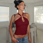Halter Backless Bandage Crop Top