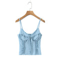 Sleek Backless V Neck Bow Crop Camisole Top