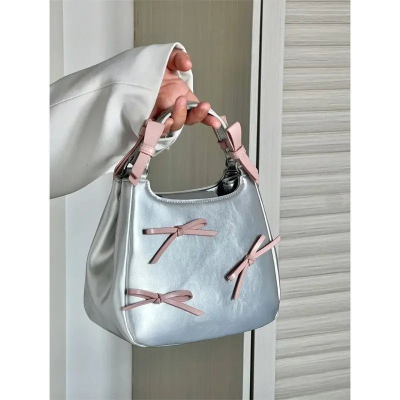 Dreamy Harajuku Bow Bucket Bag Blue Crossbody