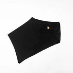 Irregular One Shoulder Crop Top And Capri Pants Set
