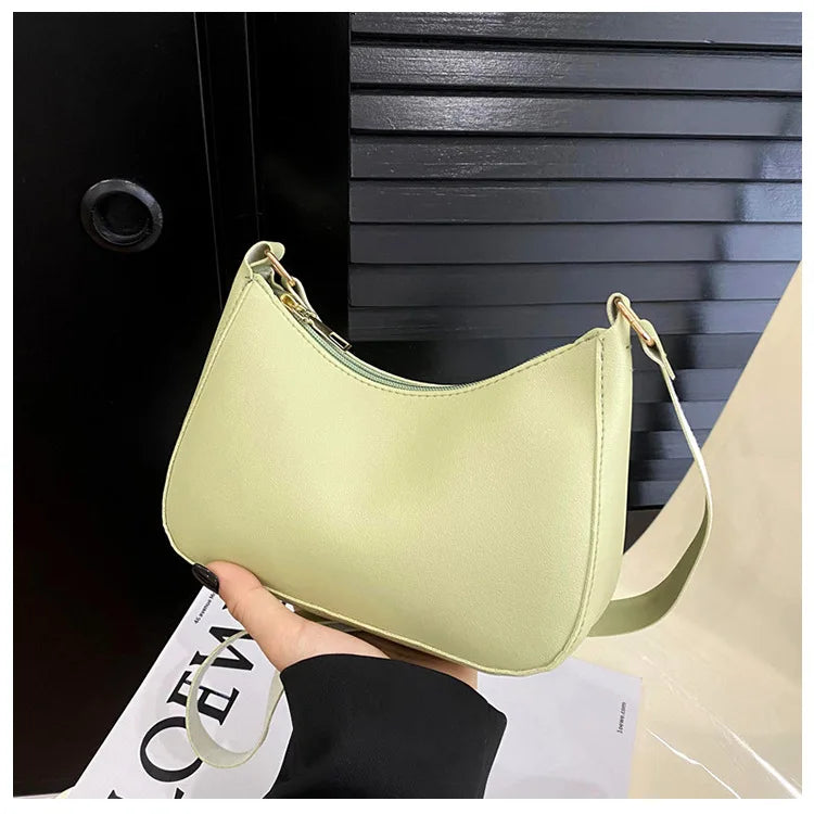 Solid Color Square Handbag Minimalist Crossbody Underarm Bag
