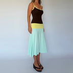 Colorful Spaghetti Strap Maxi Dress Slim Backless Sundress